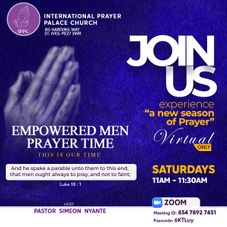 IPPC VIRTUAL MEN PRAYER MEETING SATURDAYS